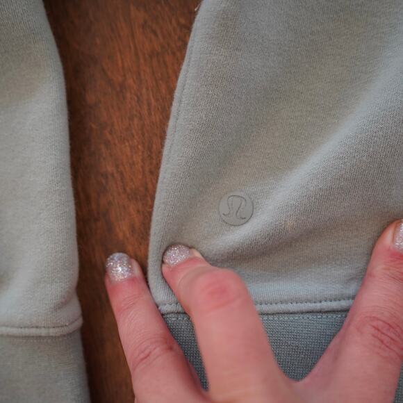 Lululemon Cropped Pullover Hoodie Green Womens Size 4 - Picture 6 of 8